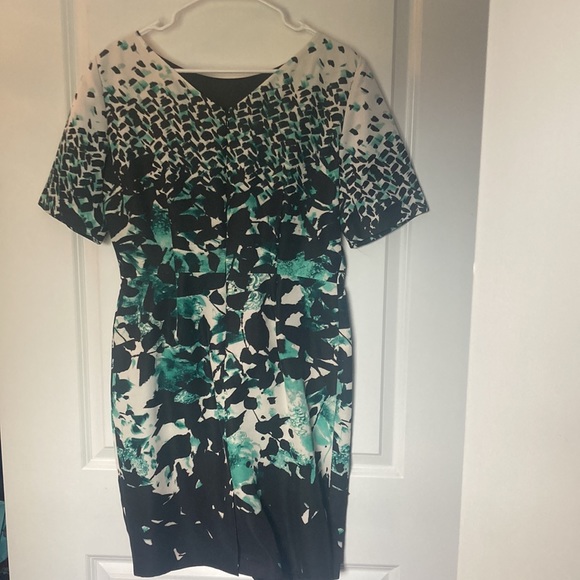 Brooks Brothers green/ivory/black dress size 10 - Picture 2 of 3